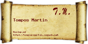 Tompos Martin névjegykártya